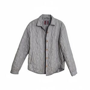 Urban Outfitters Quilted Pattern Snap Front Collared Shirt Jacket Lilac Medium